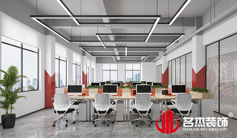 開(kāi)放辦公區(qū)裝修設(shè)計(jì)效果